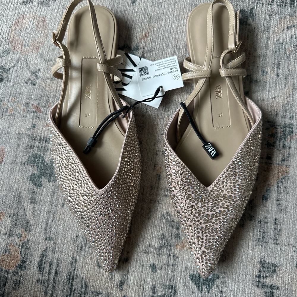 Zara Cream Heels with Elegant Perforated Design
